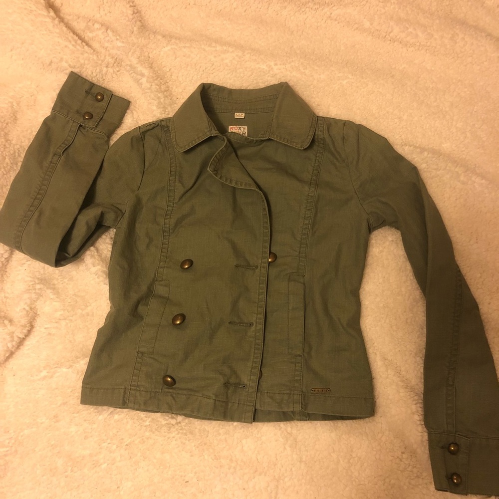 Roxy jacket!! Military style & doubl breast style